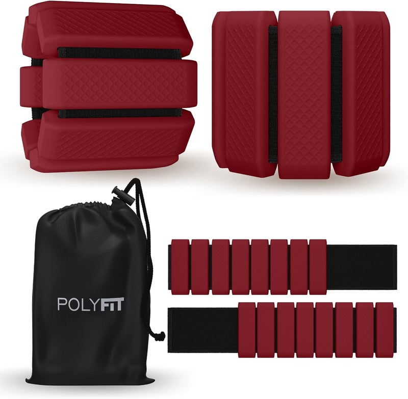 Polyfit Wrist & Ankle Weights - 1 Pair - Wearable Ankle Weights for Women and Men - Wearable Bracelet for Exercise, Yoga, Walking, Running, Dance, Barre, Pilates, Cardio, Aerobics - Image 1